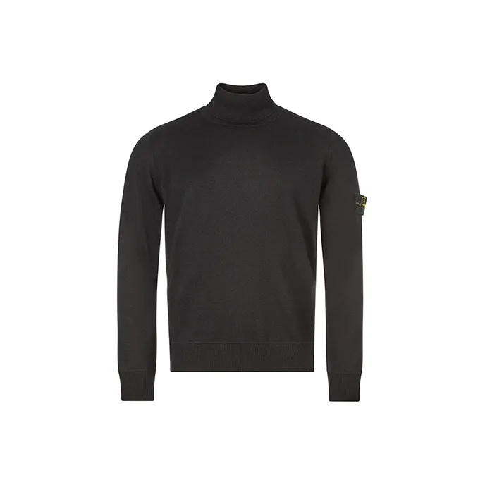 STONE ISLAND Logo Patch Roll Neck Jumper