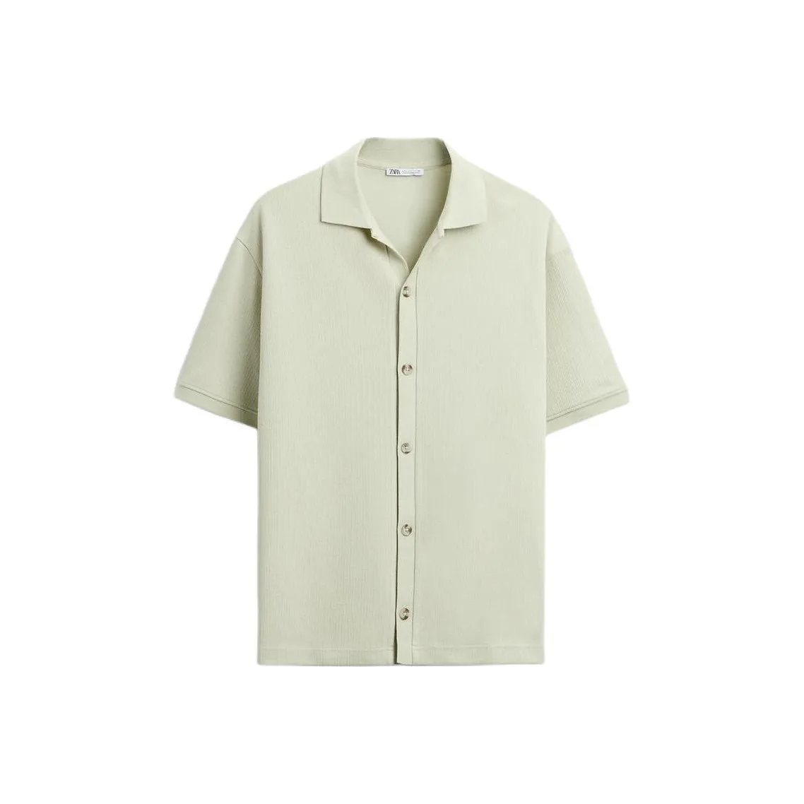 ZARA Светло-зеленые Мужские Рубашки