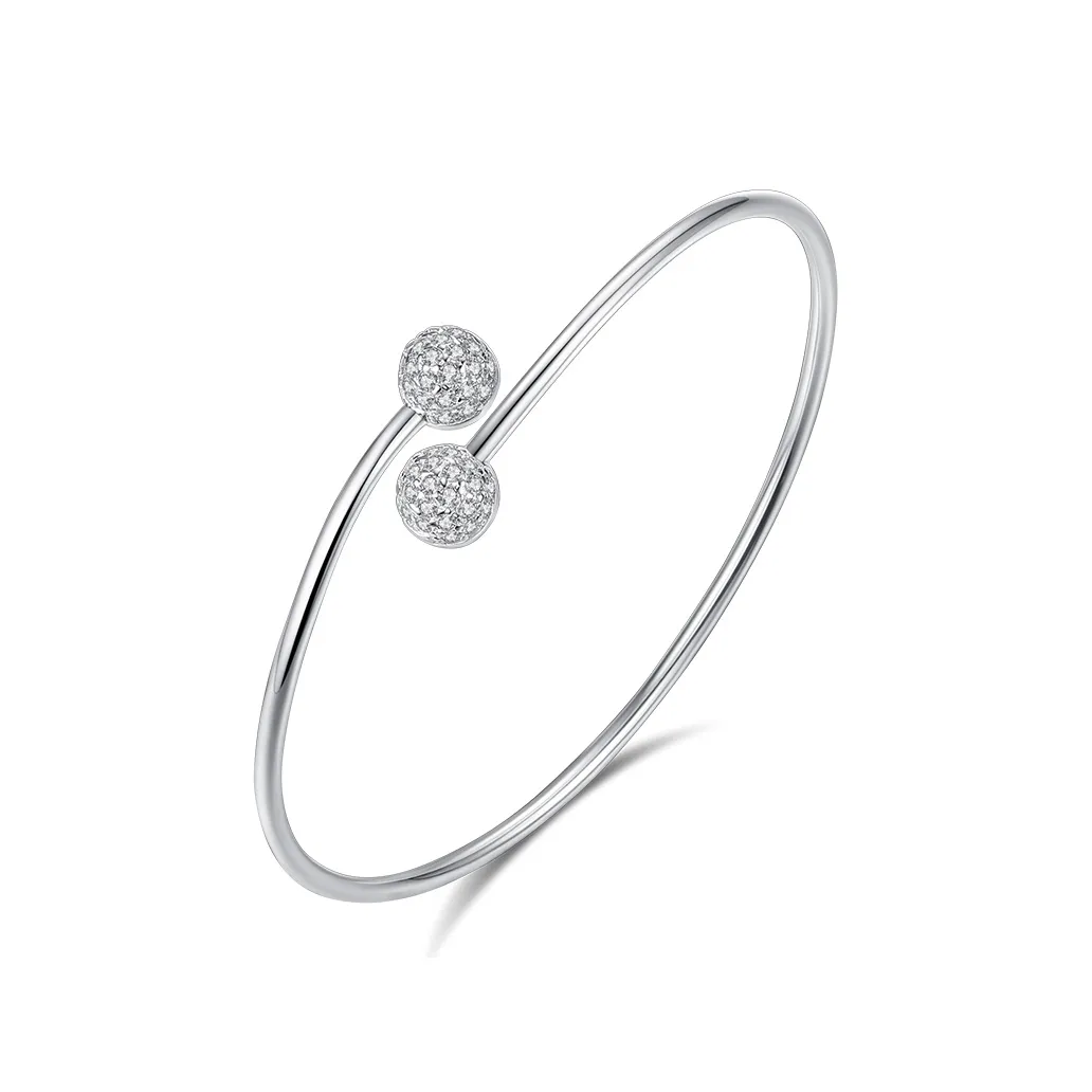 CHAOHONGJI 999 Fine Silver Adjustable Opening Bangle Women's