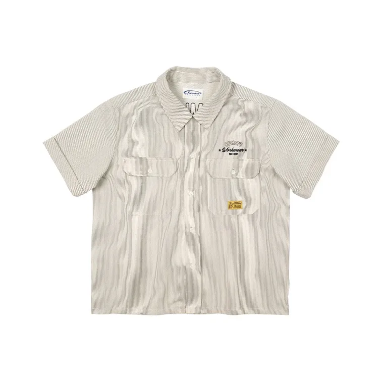 CHEMIST CREATIONS Рубашка Унисекс Белая Подкладочная ткань Черные Полосы