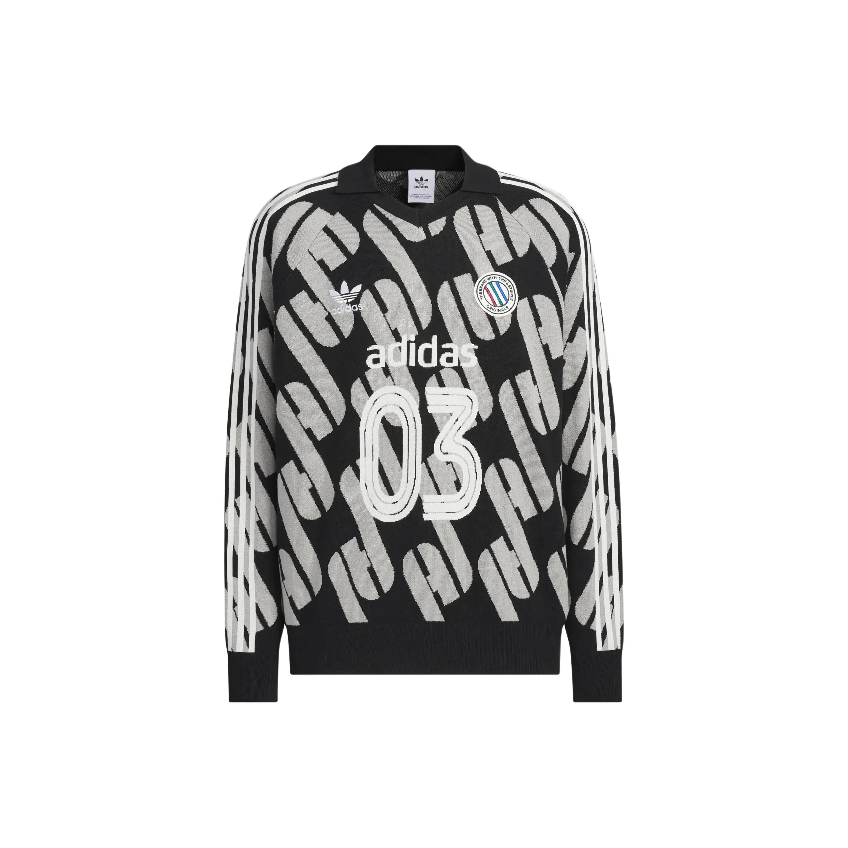 Adidas Originals ADCBC FW24 POLO U Adicolor Sweatshirt Unisex Black/Medium Heather Gray