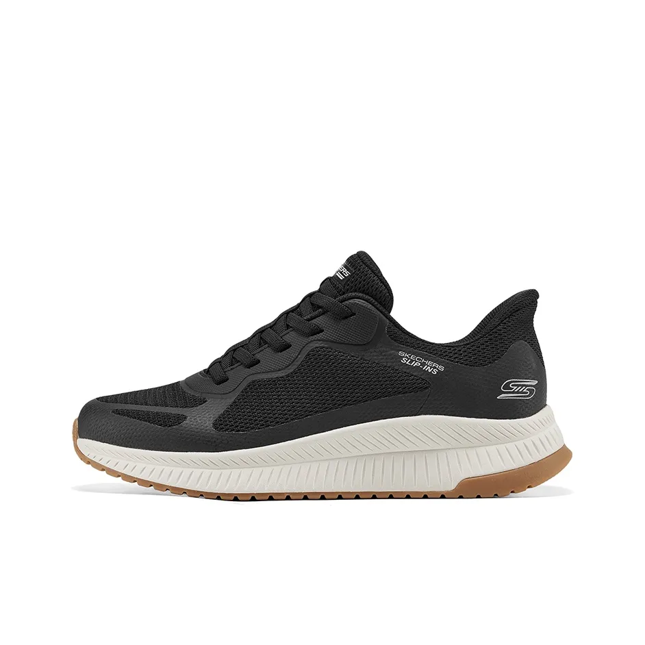 Skechers BOBS SQUAD 4 Hands Free Slip on Shoes Anti Slip Wear Resistant Low Top Casual Shoes Men's Black