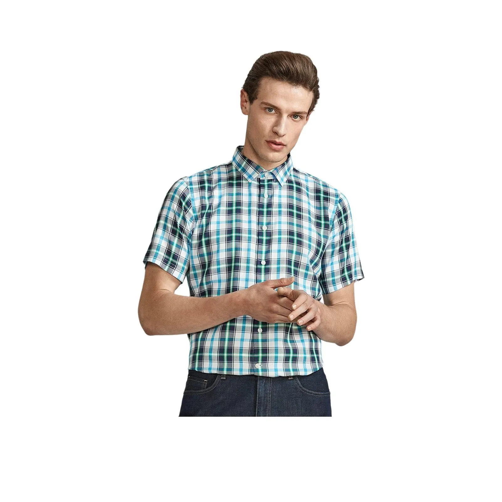 GOLDLION Темно-синие мужские рубашки