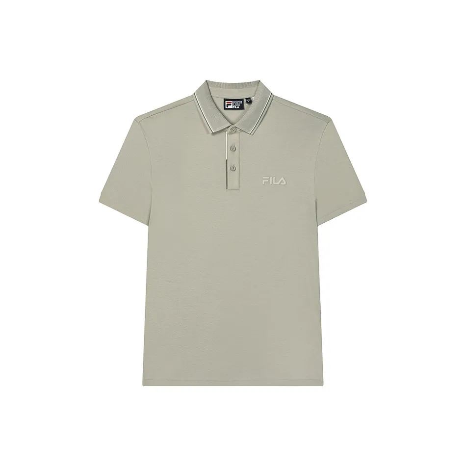 FILA 2024 Fall Polo Shirt Men's Light Khaki