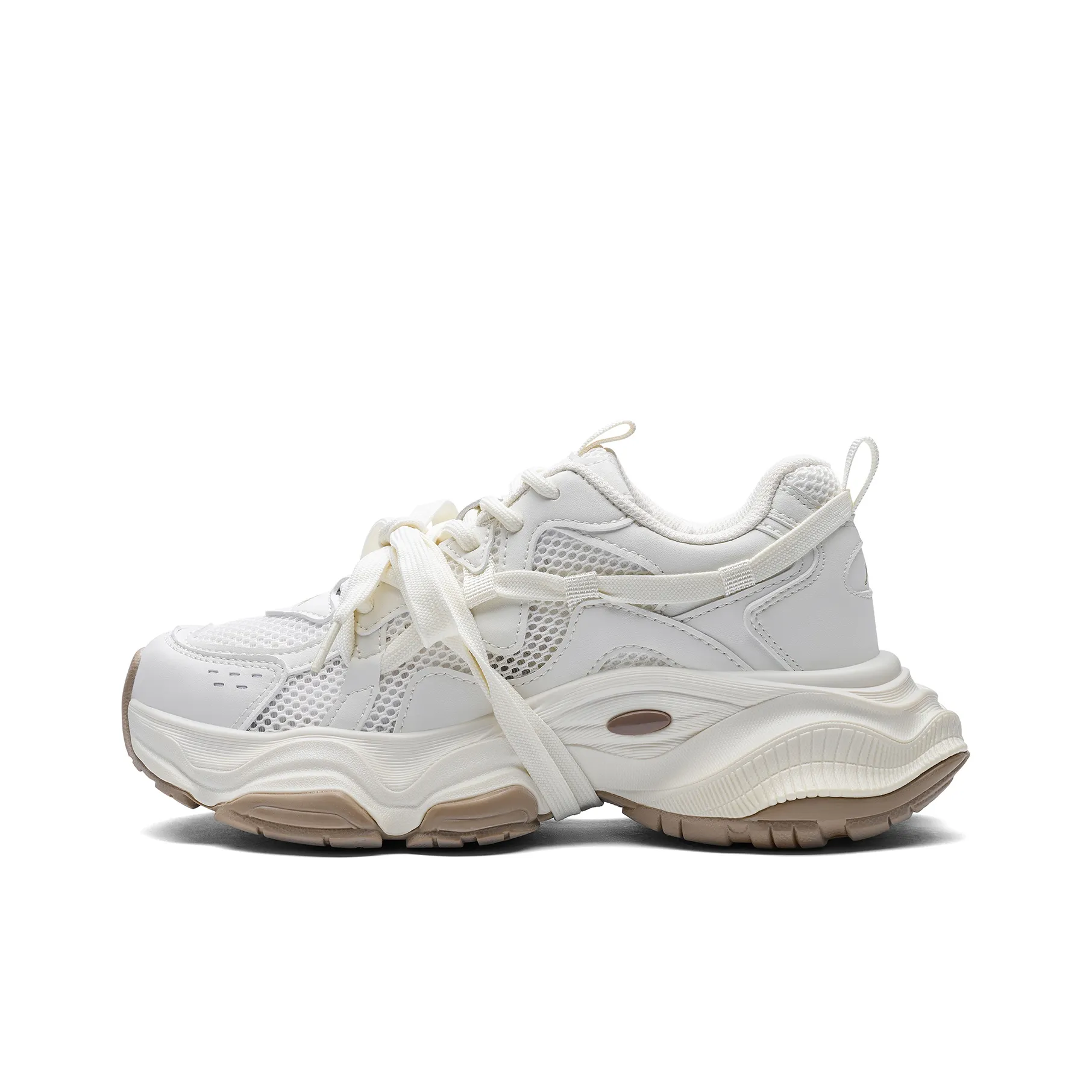 KAPPA Apollo Спина к Спине Противоскользящий Устойчивый к Износу Низкий Топ Толстая Подошва Кроссовки Женские Белые