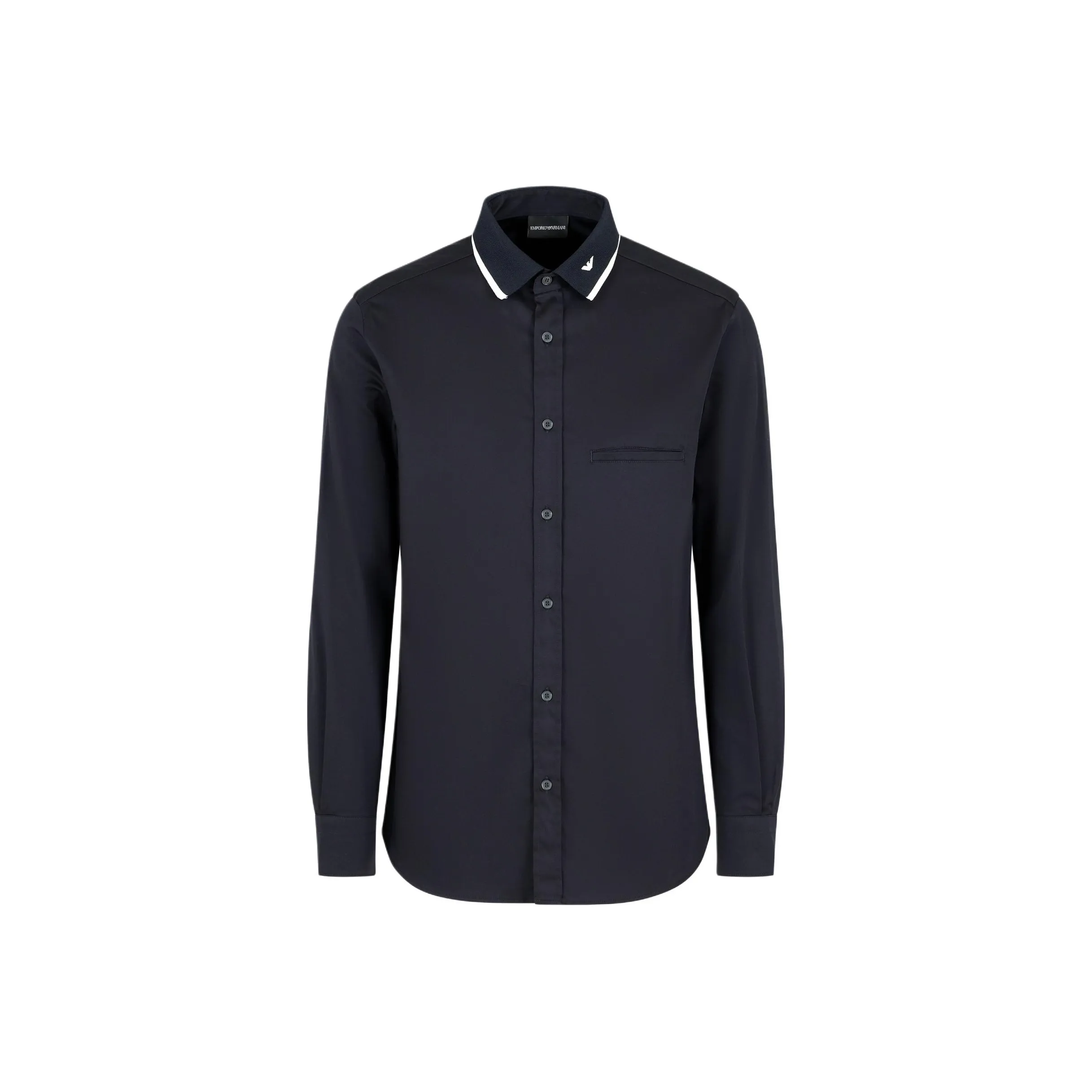 EMPORIO ARMANI Logo Embroidered Buttoned Shirt