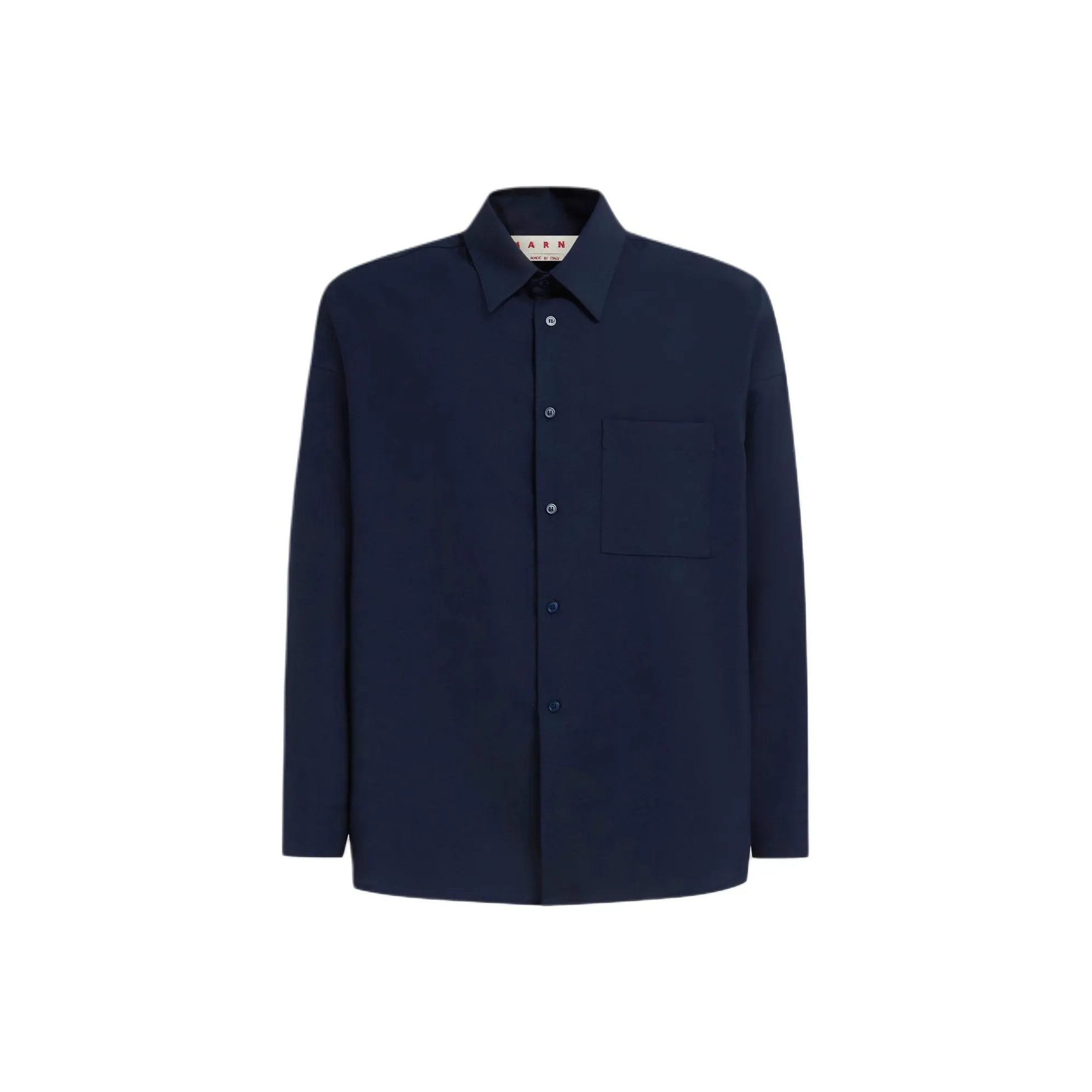 MARNI Wool Long Sleeve Pocket Shirt