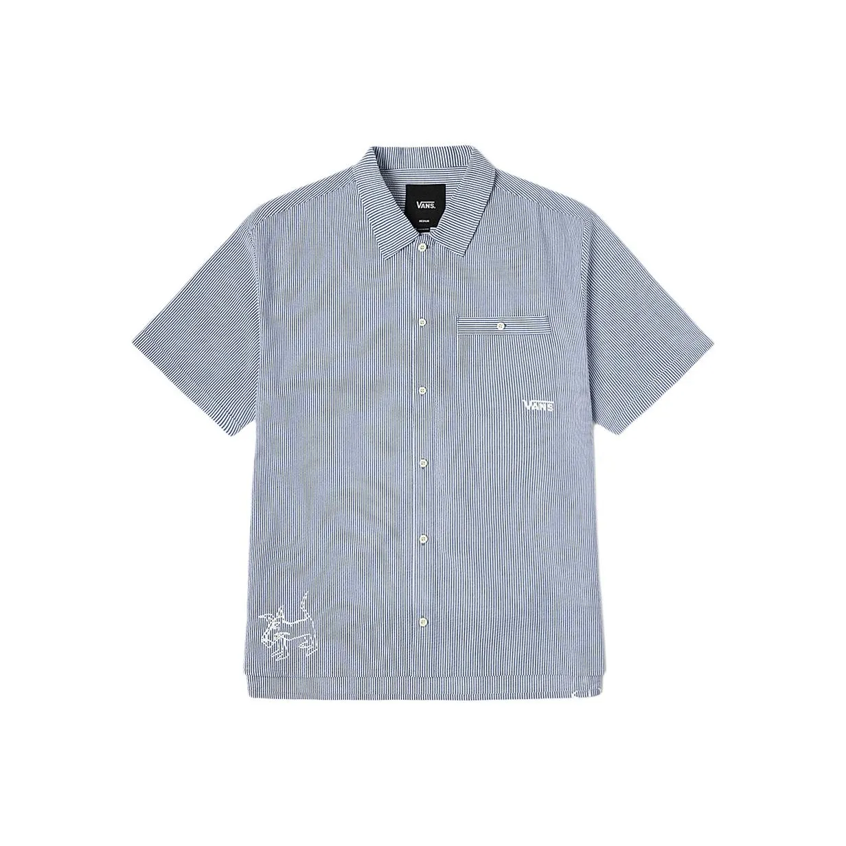 VANS Рубашка Мужская Синие Белые Полоски