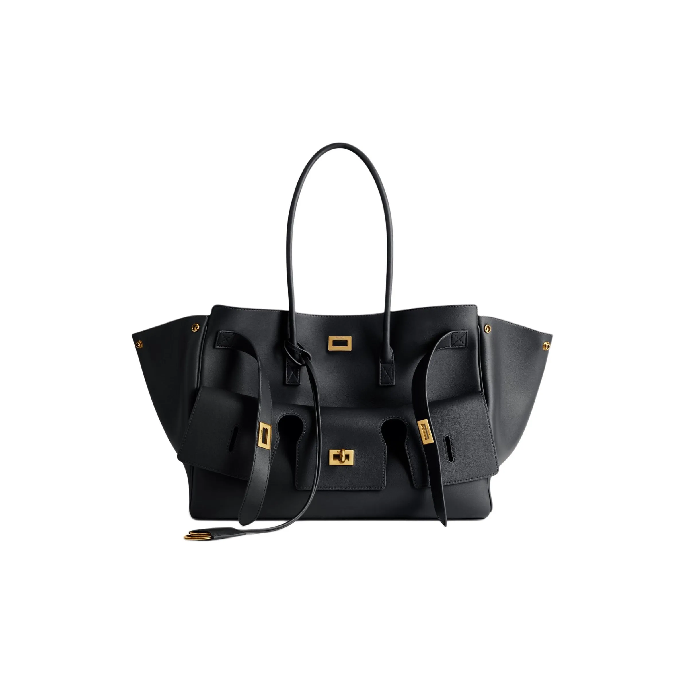Balenciaga Bel Air Cow Leather Tote Bag, Shopping Bag, Handbag Medium Size Women's Black