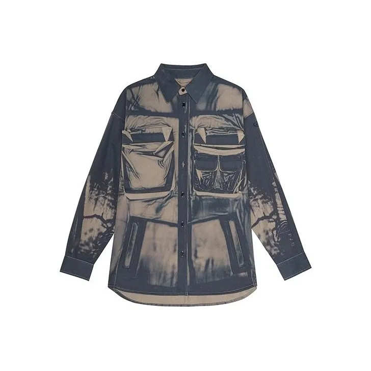 DIESEL Blue Men's Shirts DIESEL Синий Мужские Рубашки