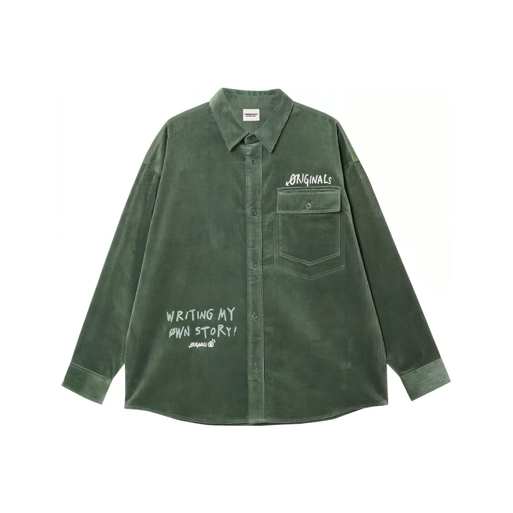 JACK JONES· Long Sleeved Shirt Top Men's Duck Green