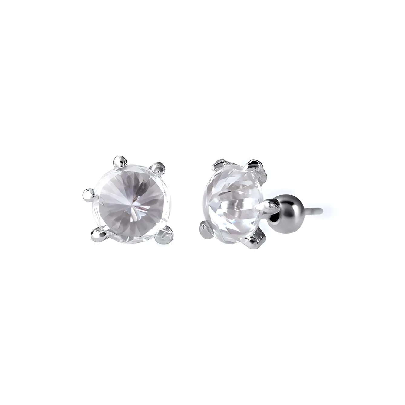 APORRO 925 Sterling Silver Dragon Claw Stud Earrings Unisex Plated 18K White Gold/14K Gold