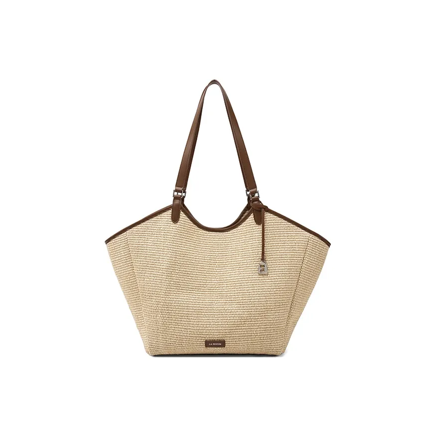 LA FESTIN Ткань Сумка-тоут Сумка через плечо Средняя Женская Вязаная ткань Коричневый