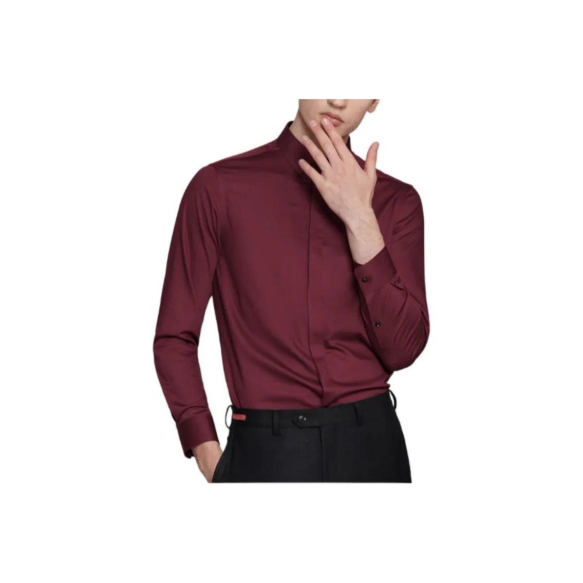 JODOLL Мужские рубашки бордового цвета