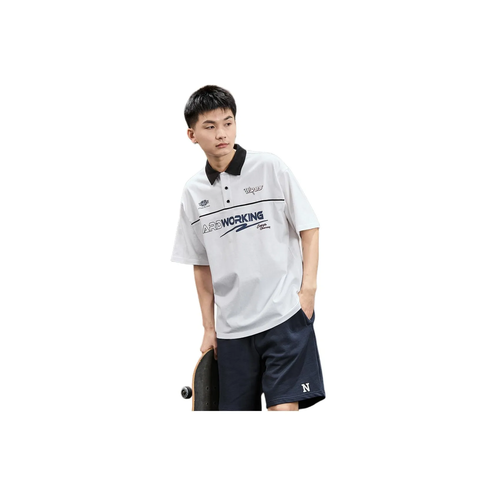 Tonlion Polo Shirt Men's Raw White