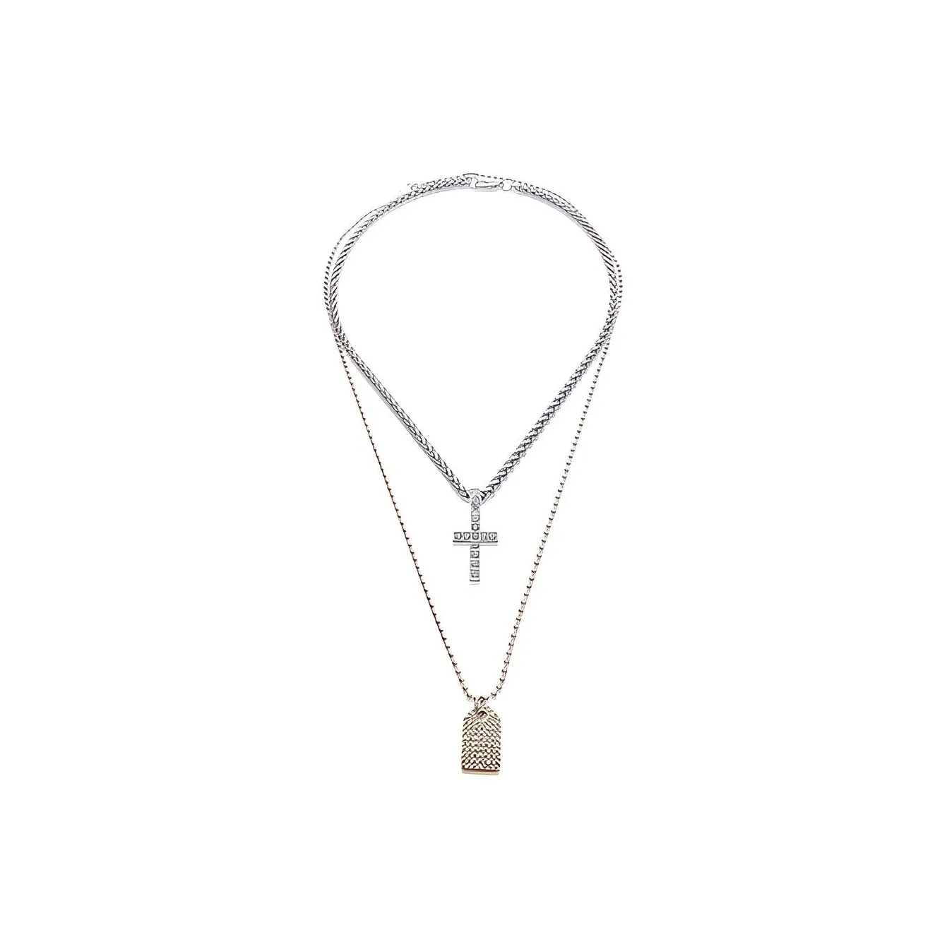 Teddy Bear Collection Сплав Ожерелья Белый, Золотой, Два, Унисекс