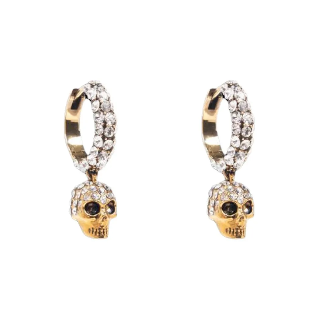 Alexander McQueen Brass Earrings Unisex Gold