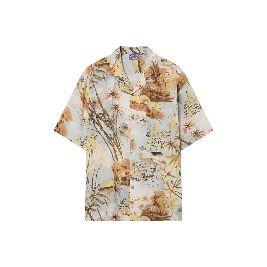 WULISHAONIAN Shirt Men's White Plus Yellow