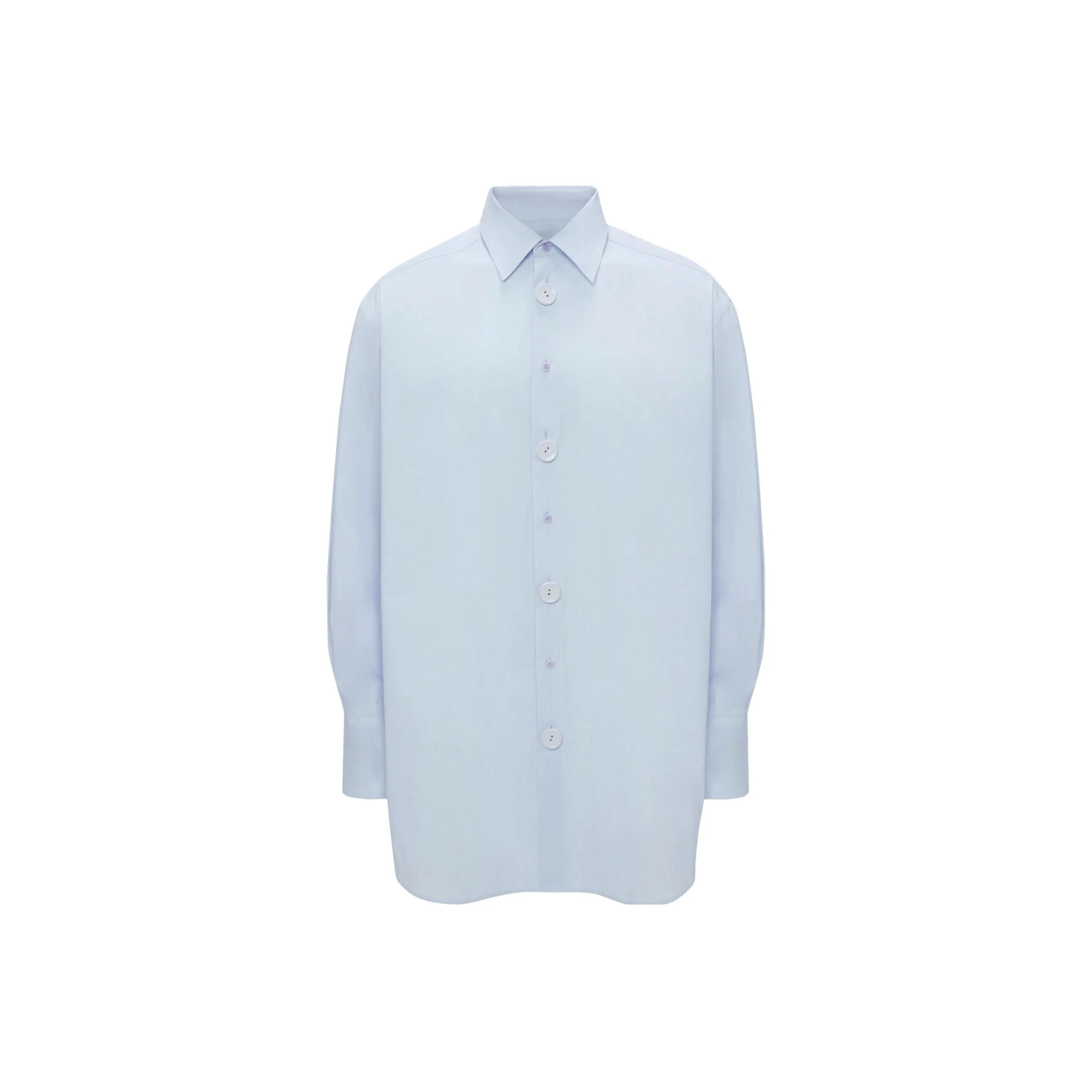 JW Anderson OVERSIZED Рубашка с Керамика BUTTONS Рубашка Мужская Синяя