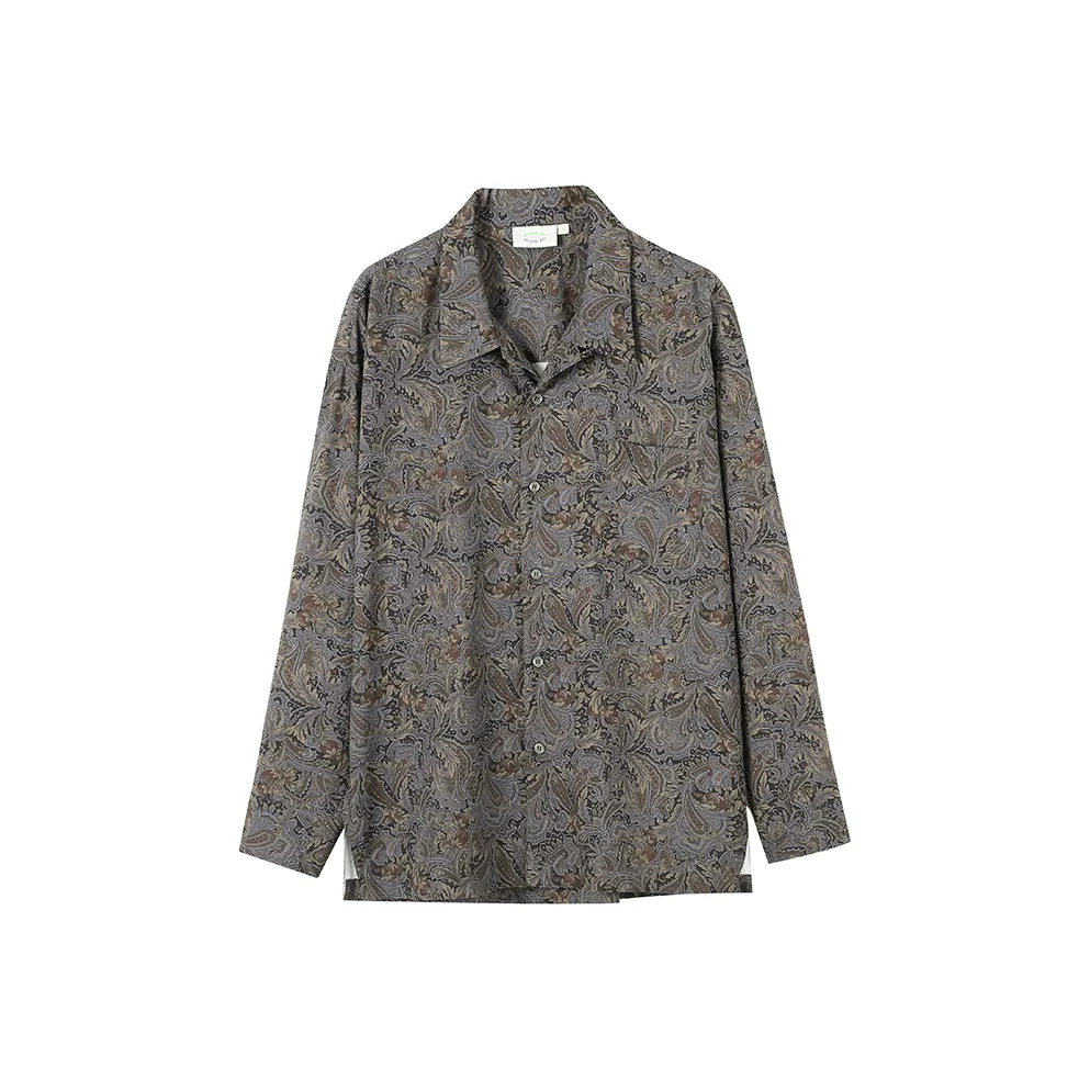 WULISHAONIAN Рубашка Унисекс Тисненый Цветочный