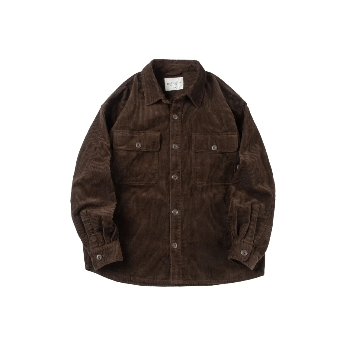 MOBI GARDEN Вельвет Рубашка Куртка Топ Унисекс Темный кофейный