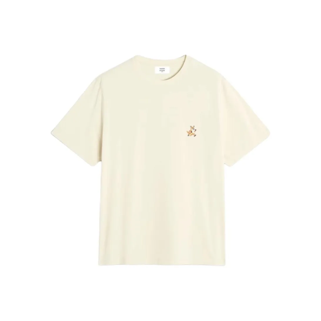 Maison Kitsune SS25 T-Shirt Мужской Теплый Песочный