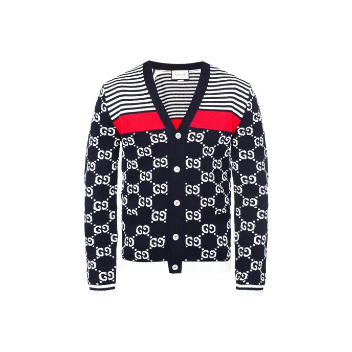 GUCCI Pre Owned 2010s GG jacquard Cotton Cardigan