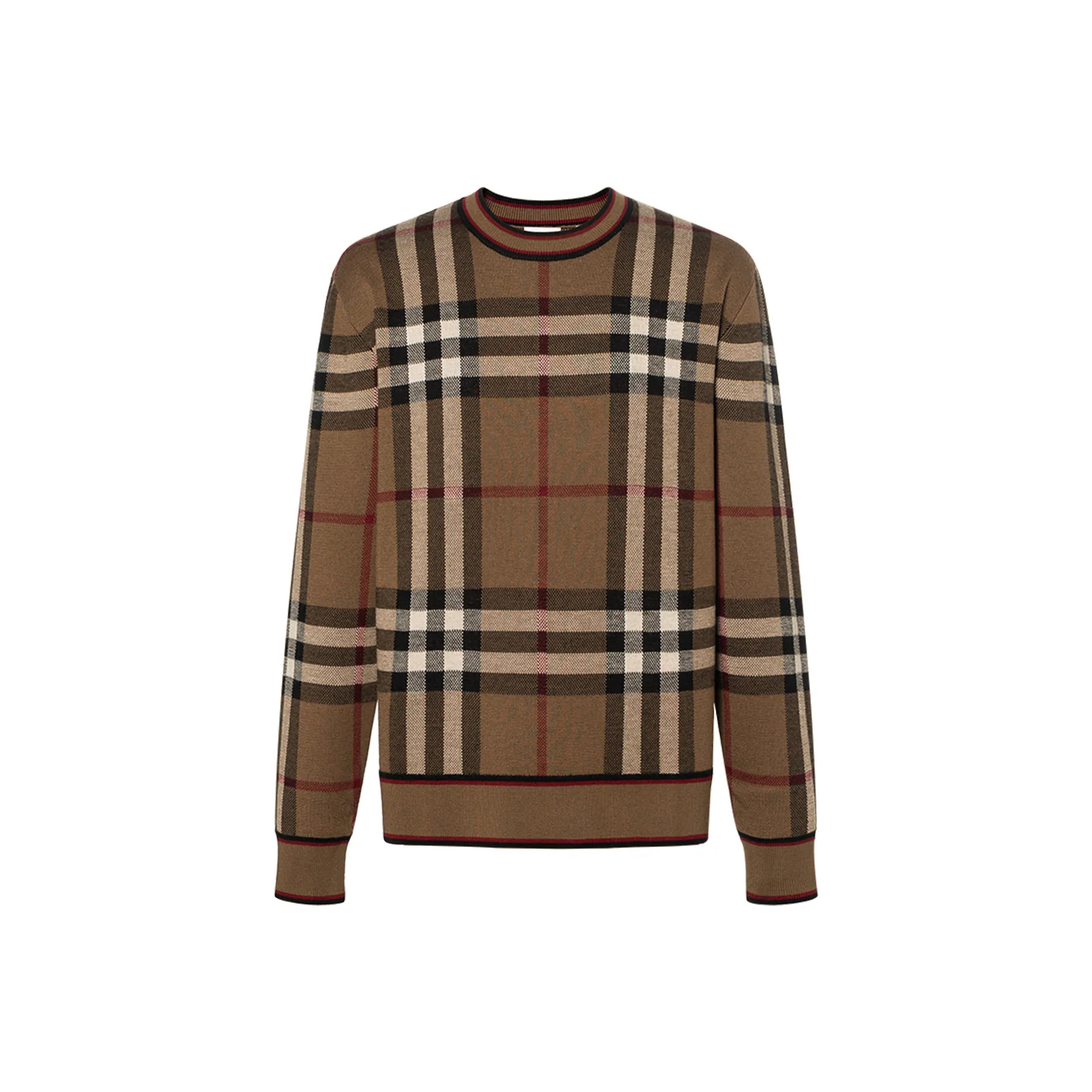 Burberry Men Naylor Check Sweater Brown