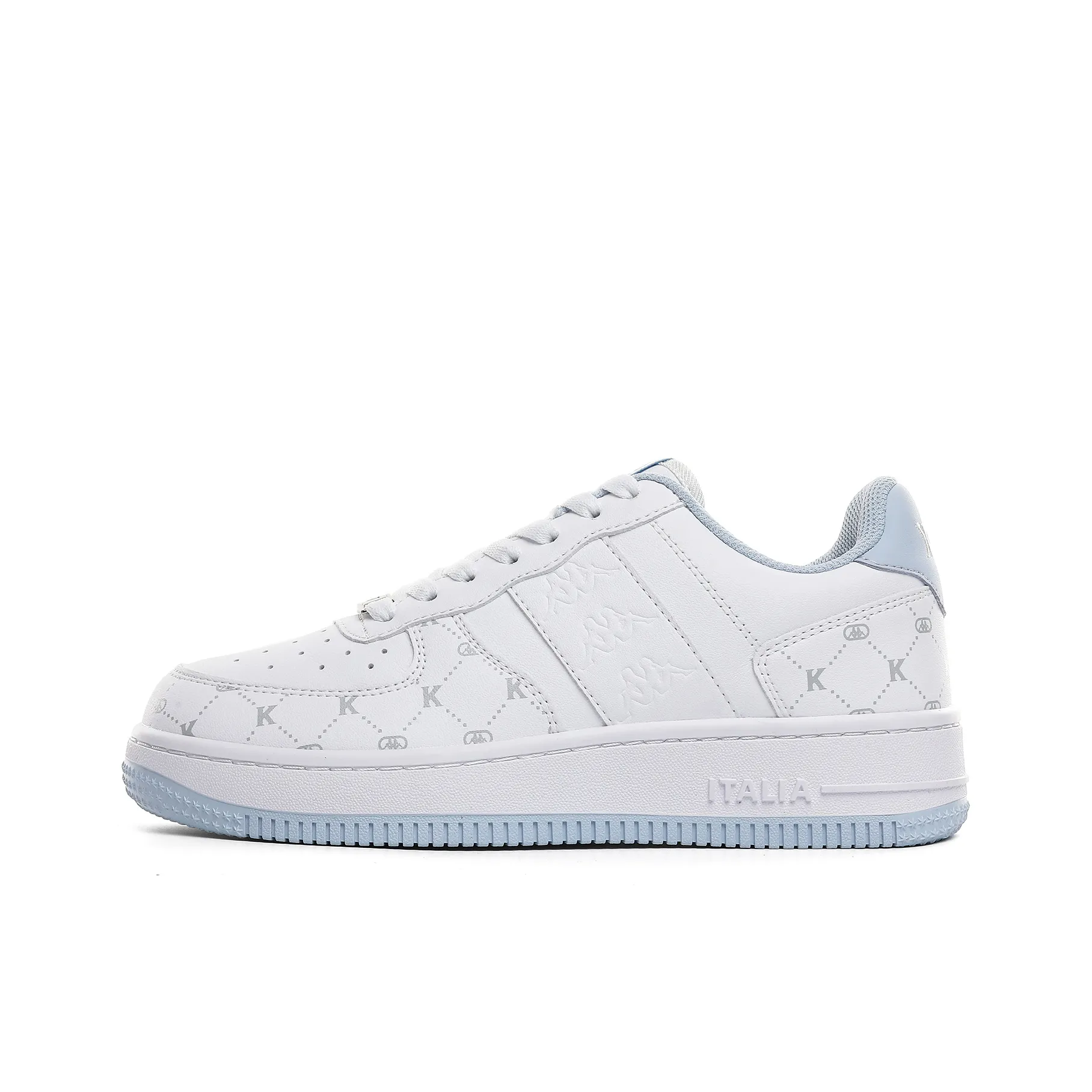 KAPPA Flowers Спина к Спине Амортизация Износостойкие Низкие Кроссовки для скейтбординга Женские Белые Синие