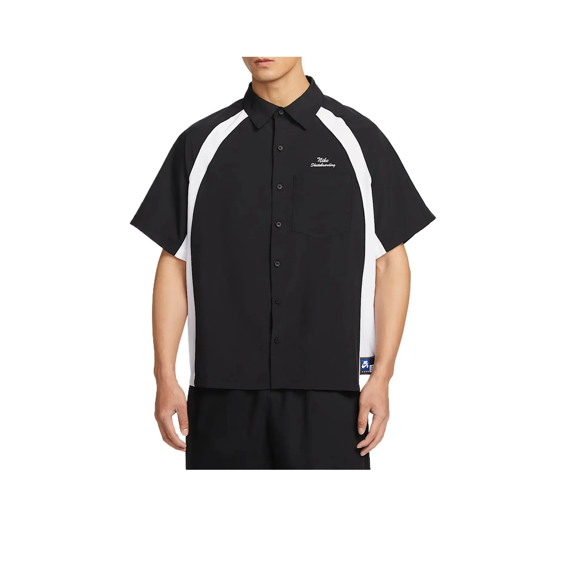 Nike Dri Fit SB Рубашка Мужская Черная Белая