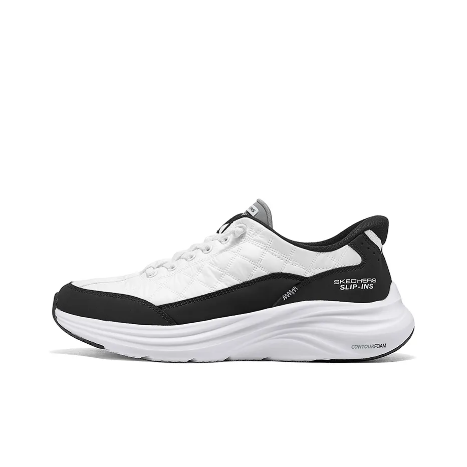 Skechers CONTOUR FOAM Износостойкая и Легкая Повседневная Обувь Мужская Белая Черная