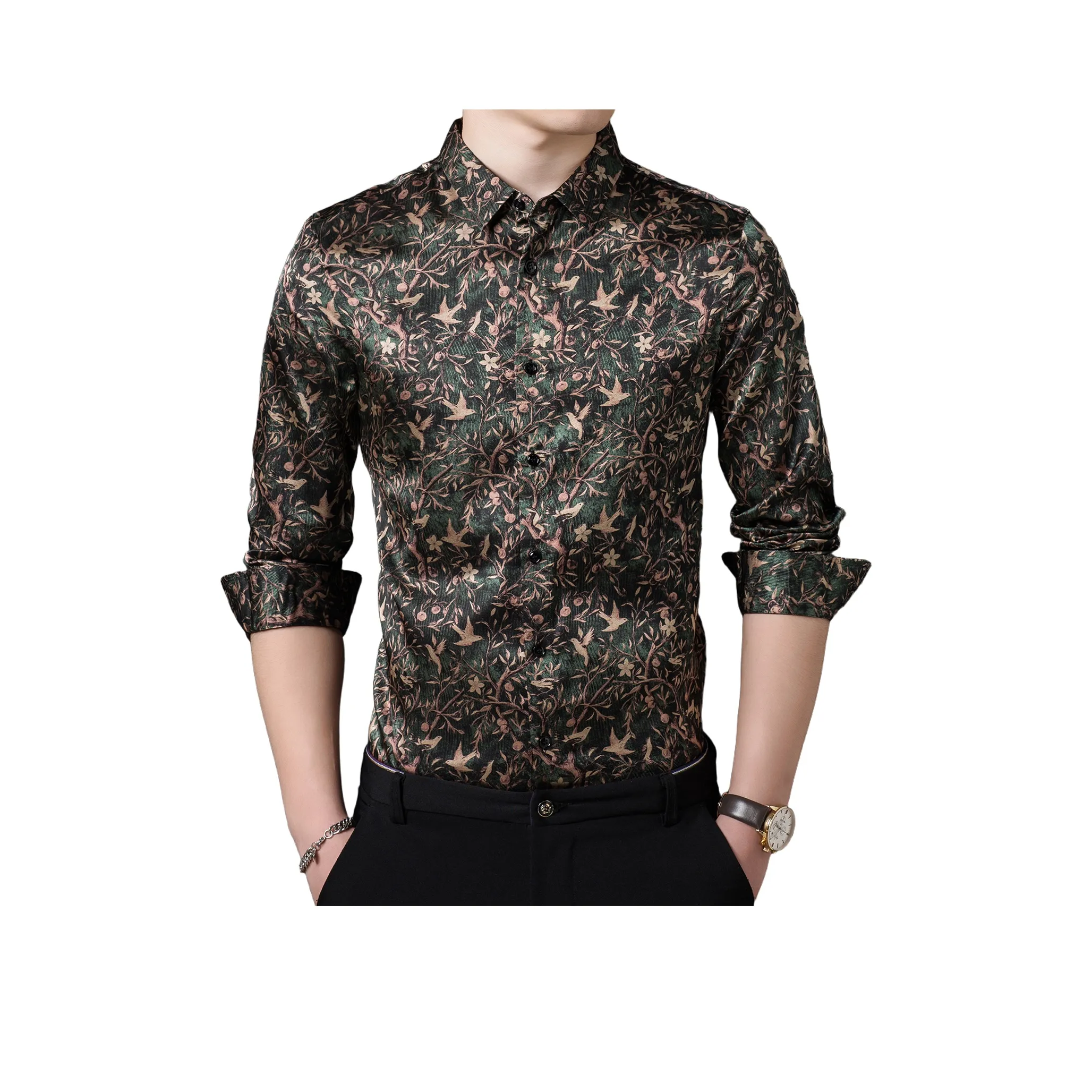 PIERRE CARDIN Рубашка Мужская Зеленая