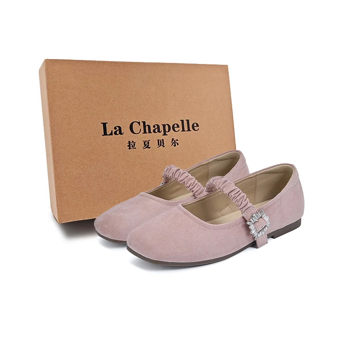 La Chapelle Белый персик Личи Девичий розовый Fashion Minimalist Style Индивидуальный Балетки Удобно и модно