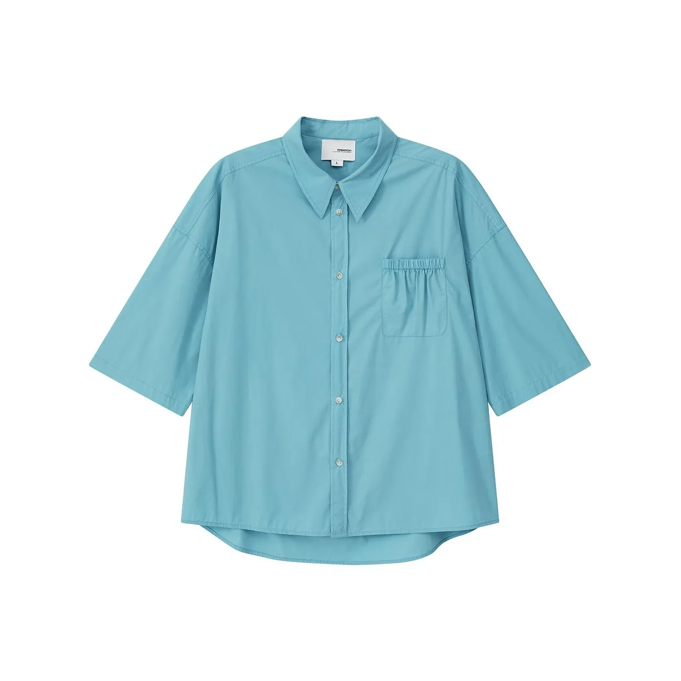 YOSHIYOYI Рубашка Унисекс Озерный Синий