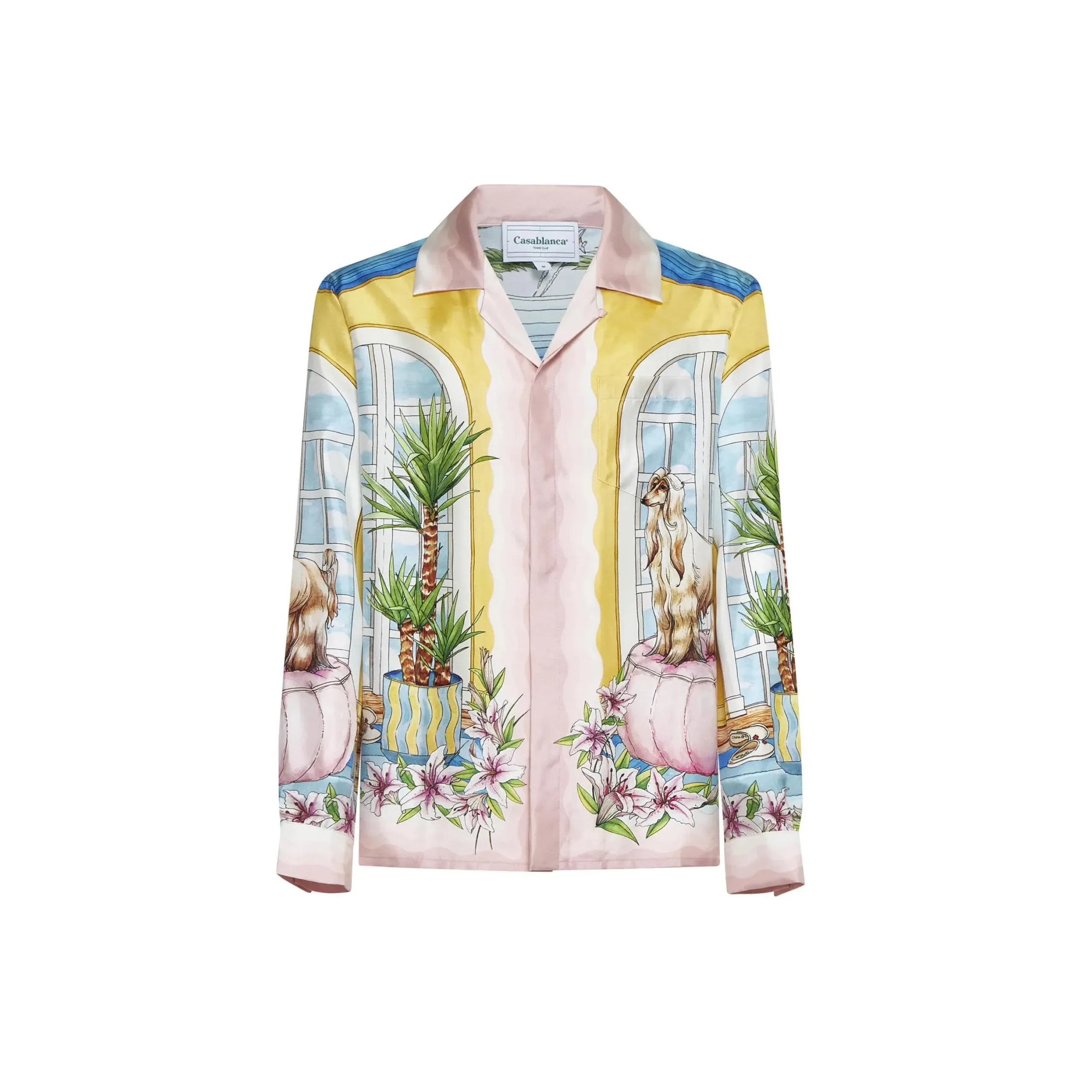 CASABLANCA Apartement print Silk Shirt