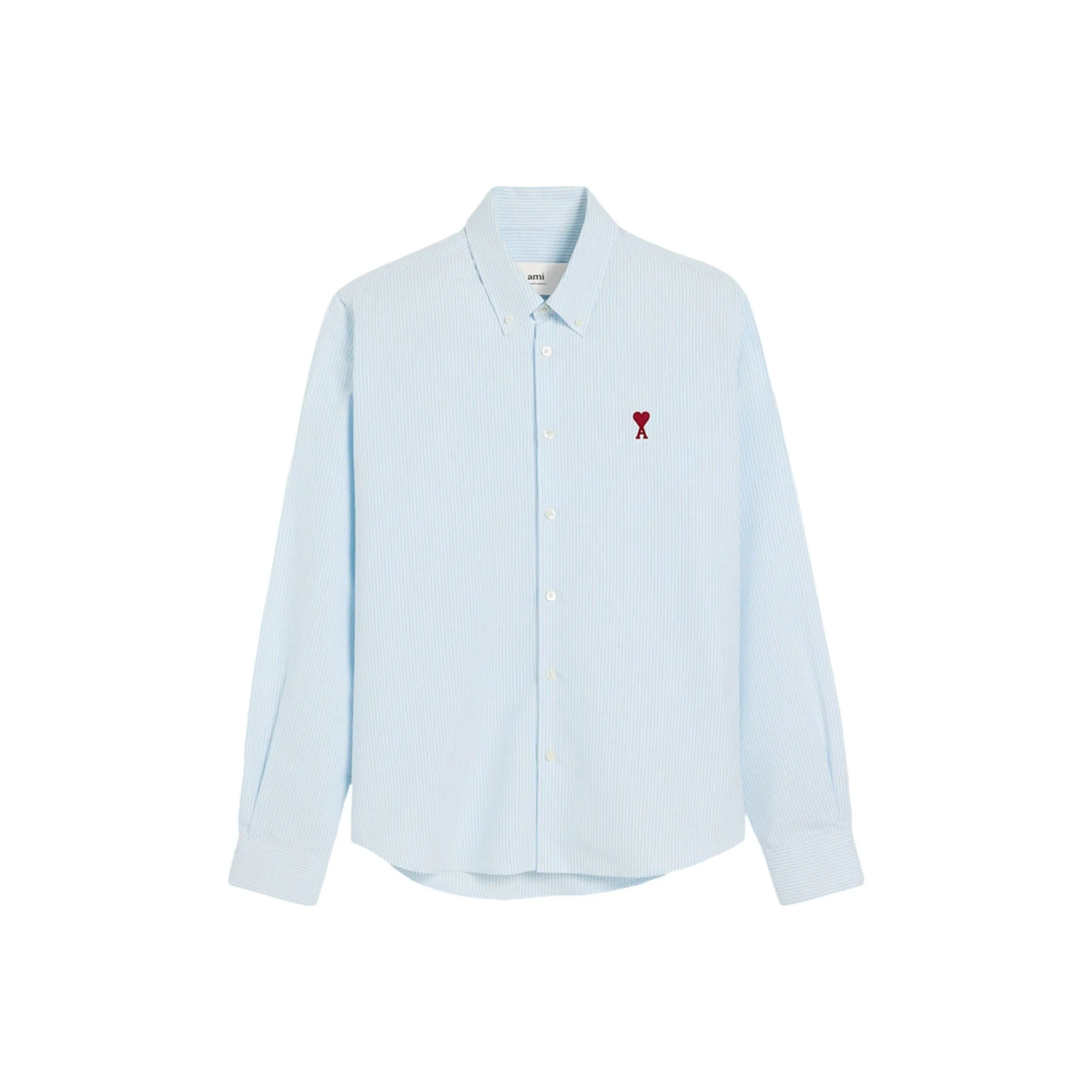 Ami Paris Button Down Ami De Coeur Collar Shirt