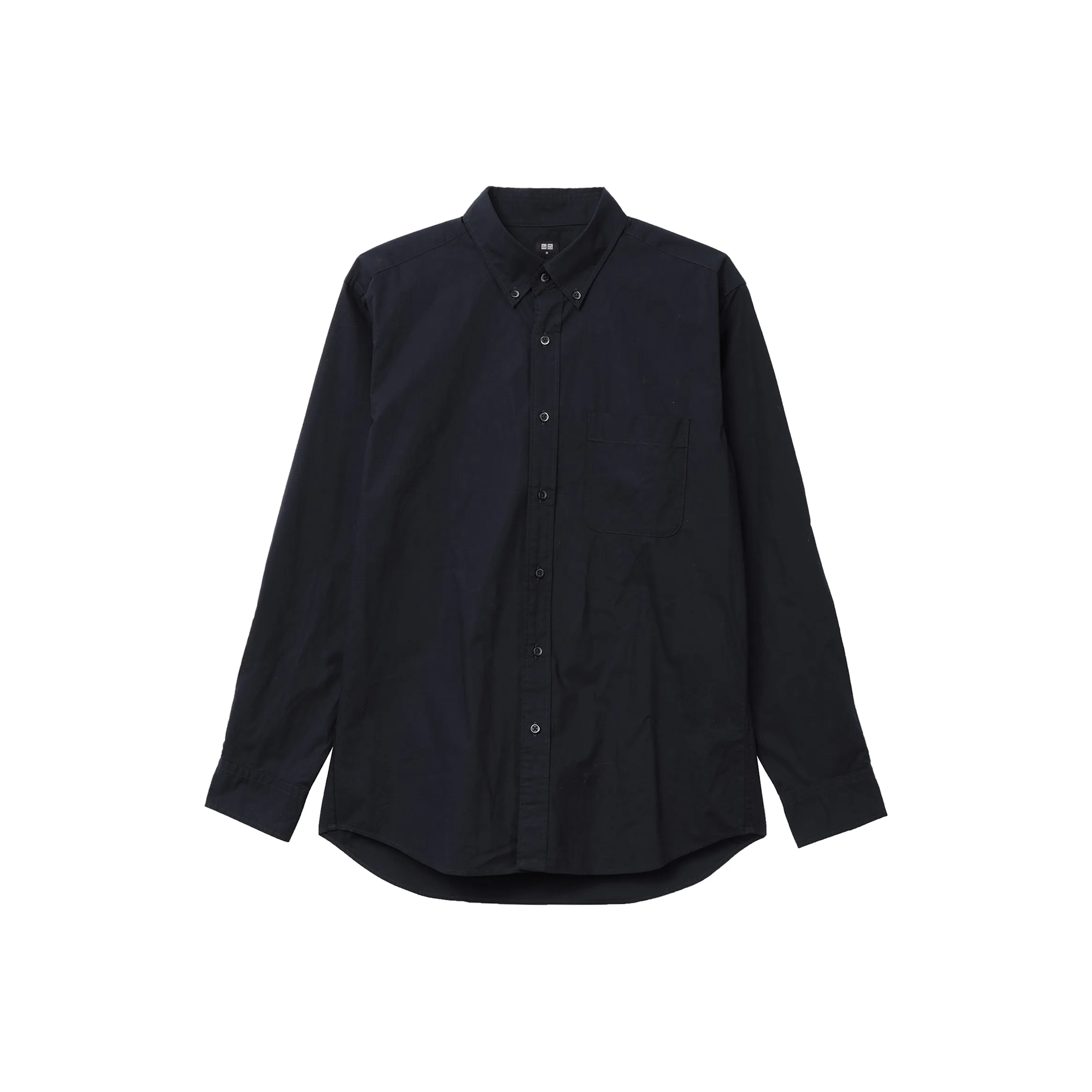 UNIQLO Темно-синяя унисекс рубашка