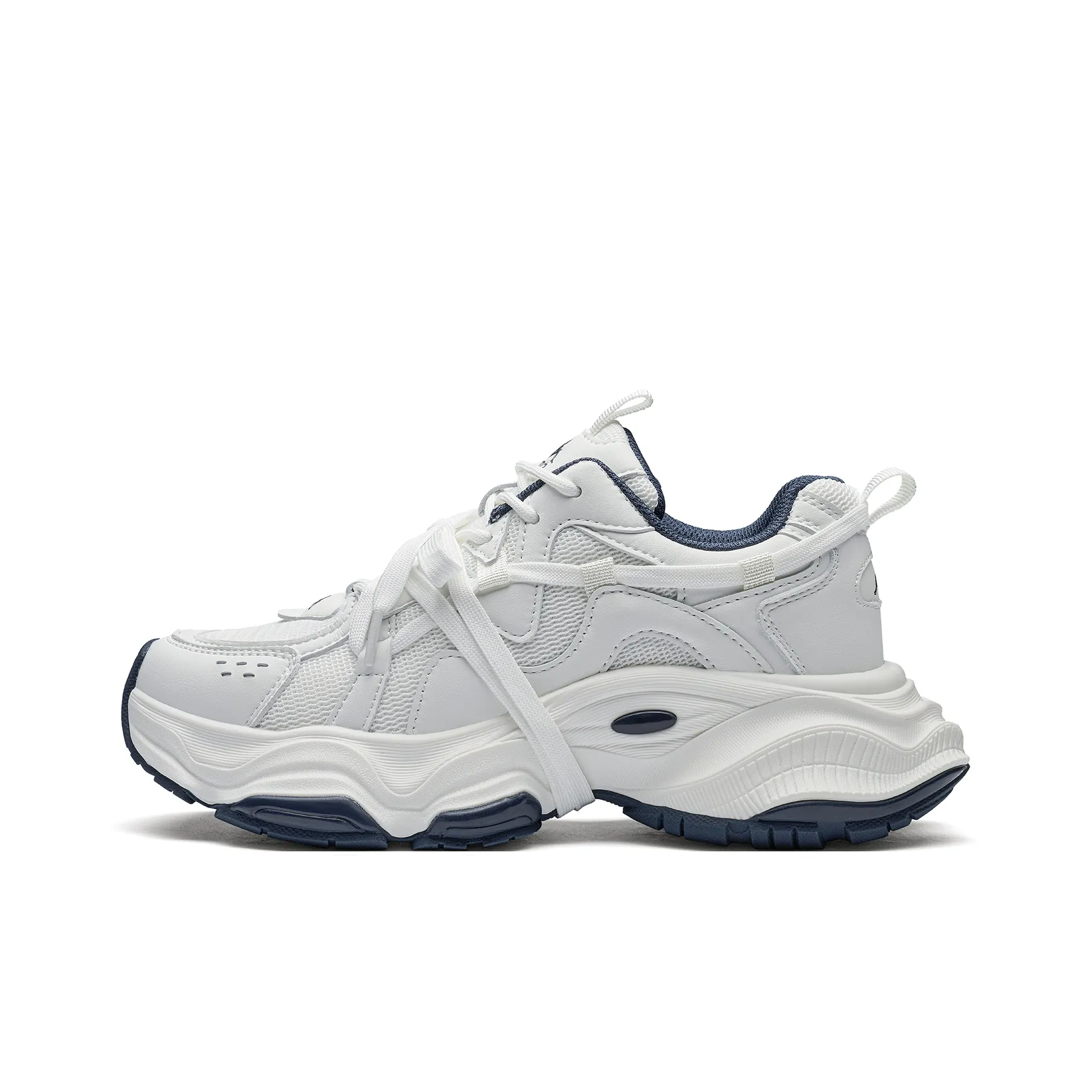 Kappa Back to Back Low Top Chunky Sneakers Women's Classic White Ocean Blue