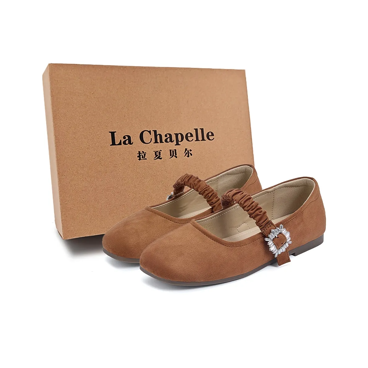 La Chapelle Винтаж Шоколад Балетки Модные Универсальные Туфли Мэри Джейн Женские Коричневый