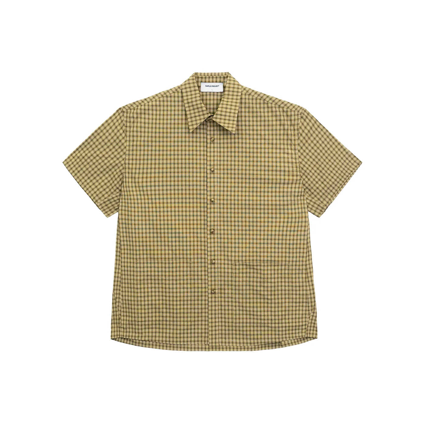 SIMPLE PROJECT Рубашка Унисекс Желтая Зеленая Клетка
