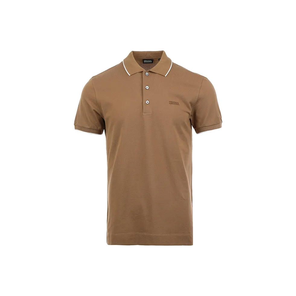 Zegna Logo embroidered Polo Shirt