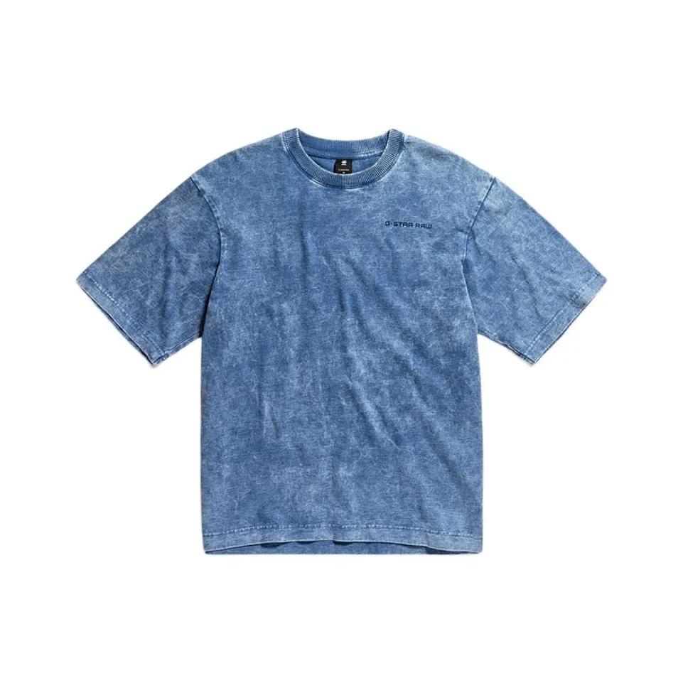 G STAR RAW Drop Shoulder Sleeve T Shirt Men's Faded Blue