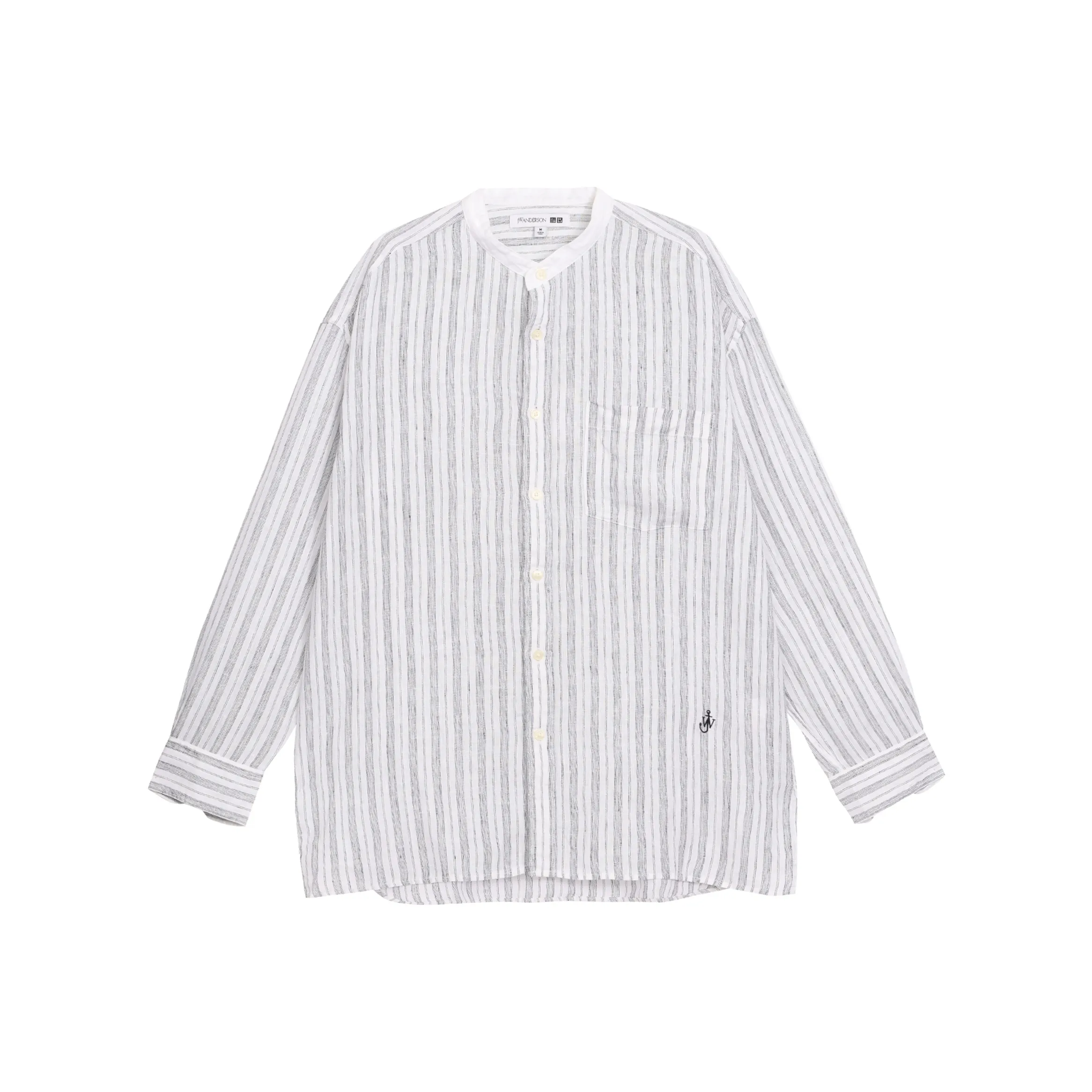 UNIQLO Серый Белый Унисекс Рубашки