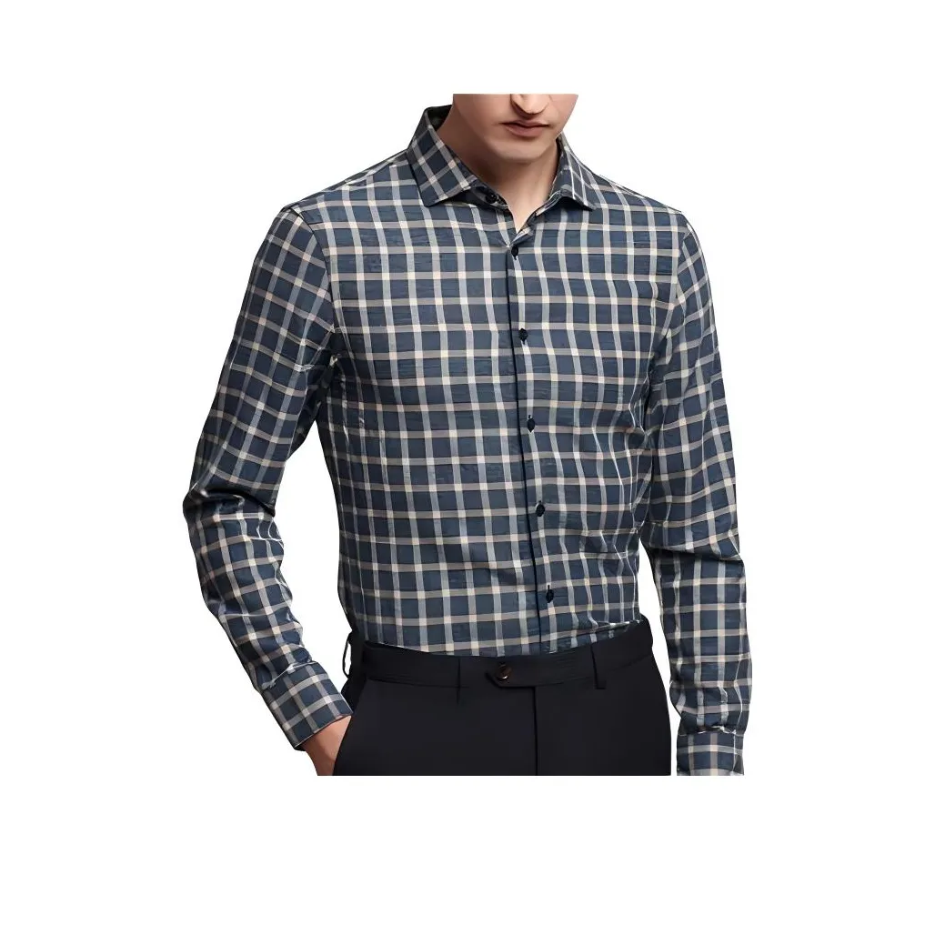 JODOLL Blue Men's Shirts JODOLL Синий Мужские Рубашки