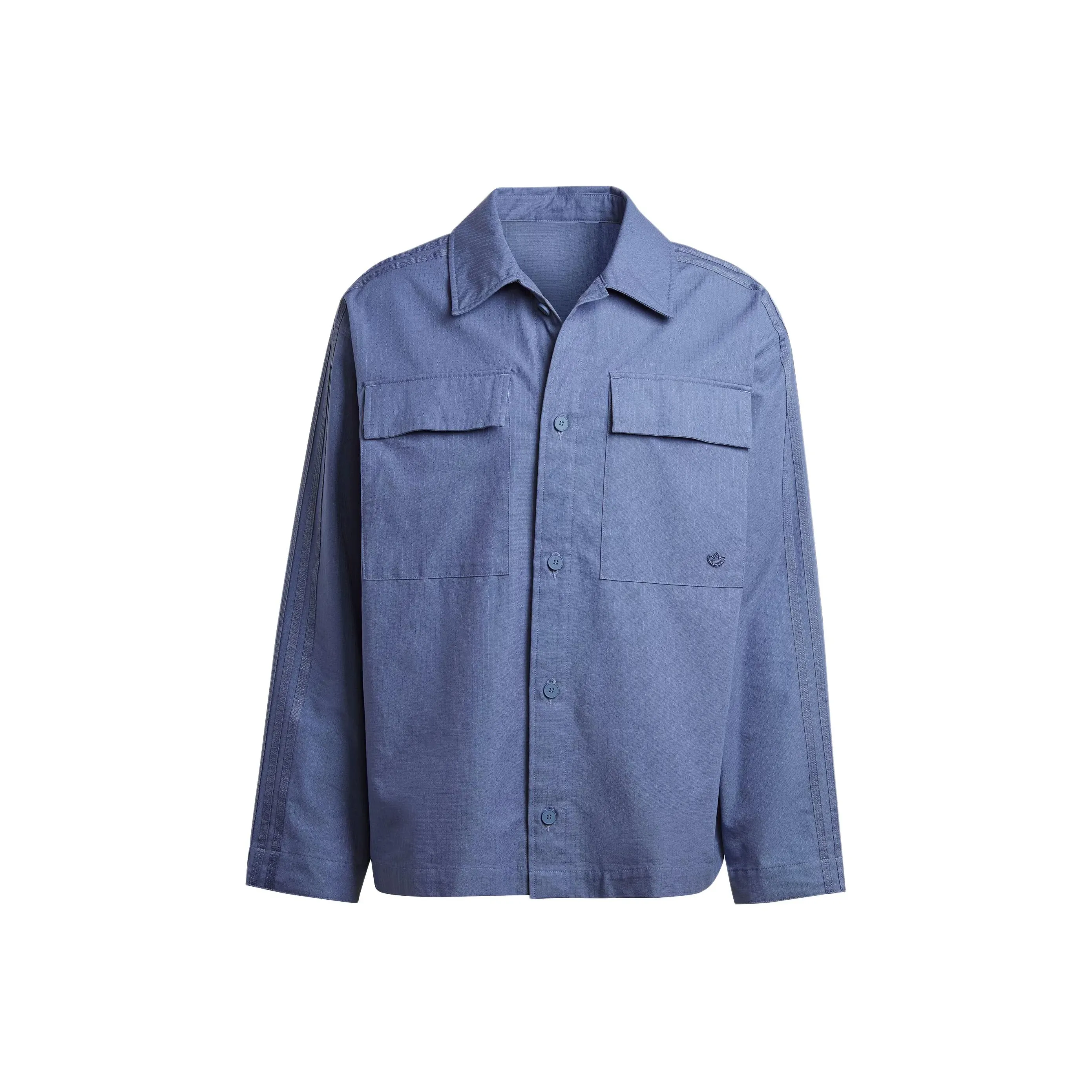 Adidas Originals Essential Premium Essentials+ Overshirt Рубашка Мужская Серый Синий