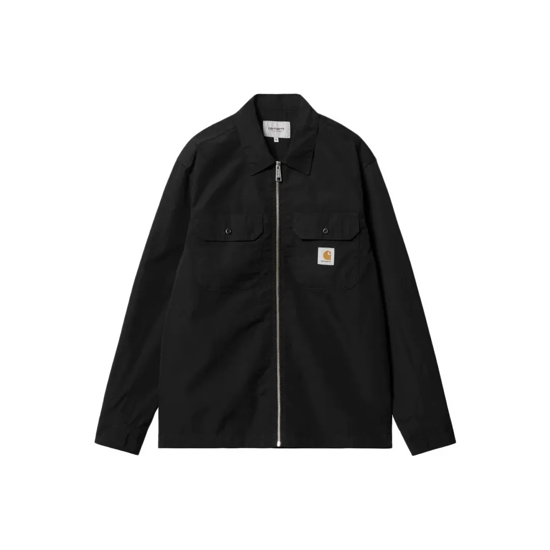 Carhartt WIP FW23 Технология Zip Рубашка Мужская Черная