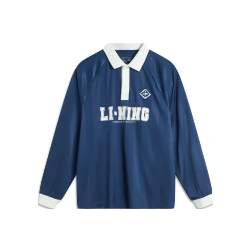 LINING Sports Life Collection Темно-прусский синий Мужское Поло