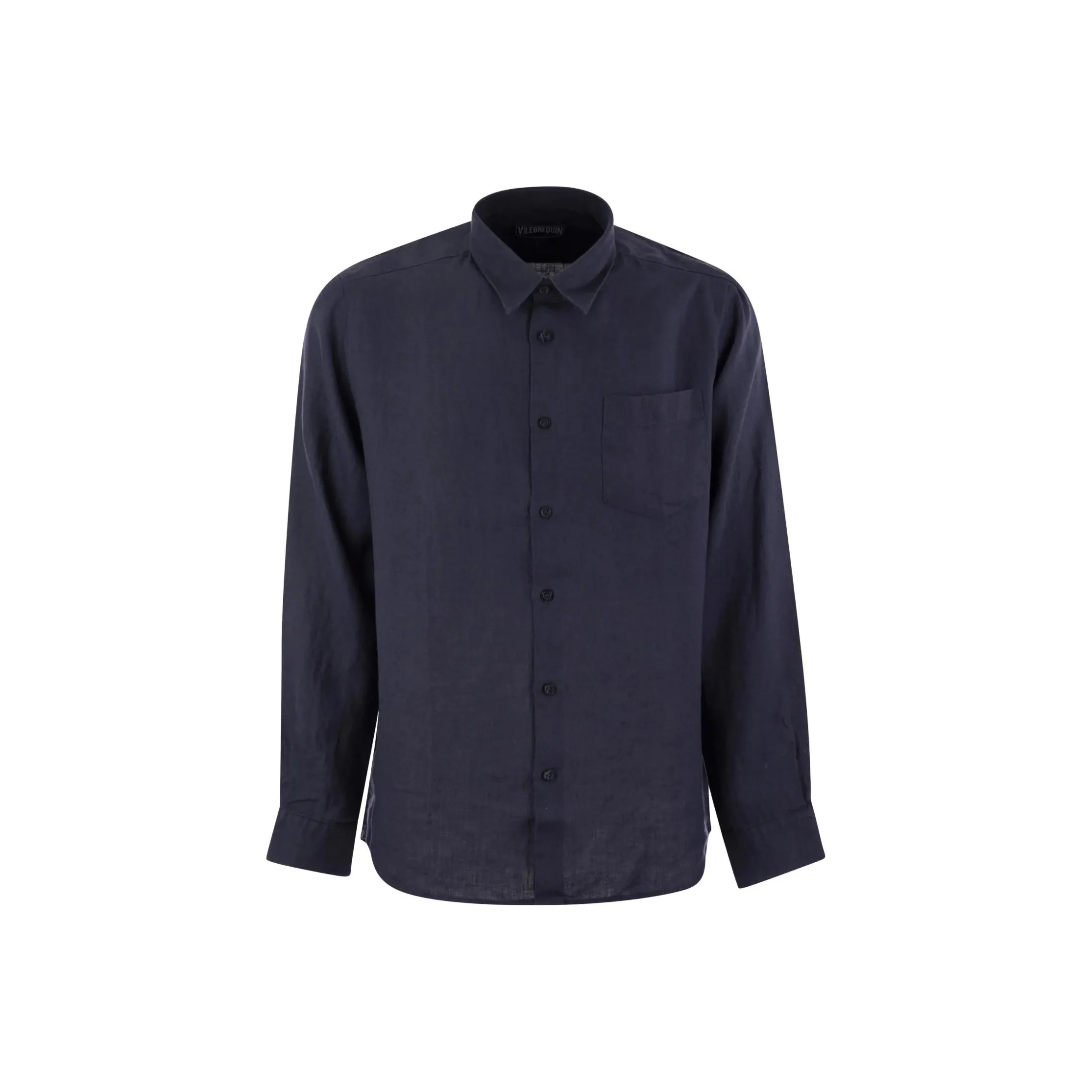 Vilebrequin Logo embroidered Linen Shirt