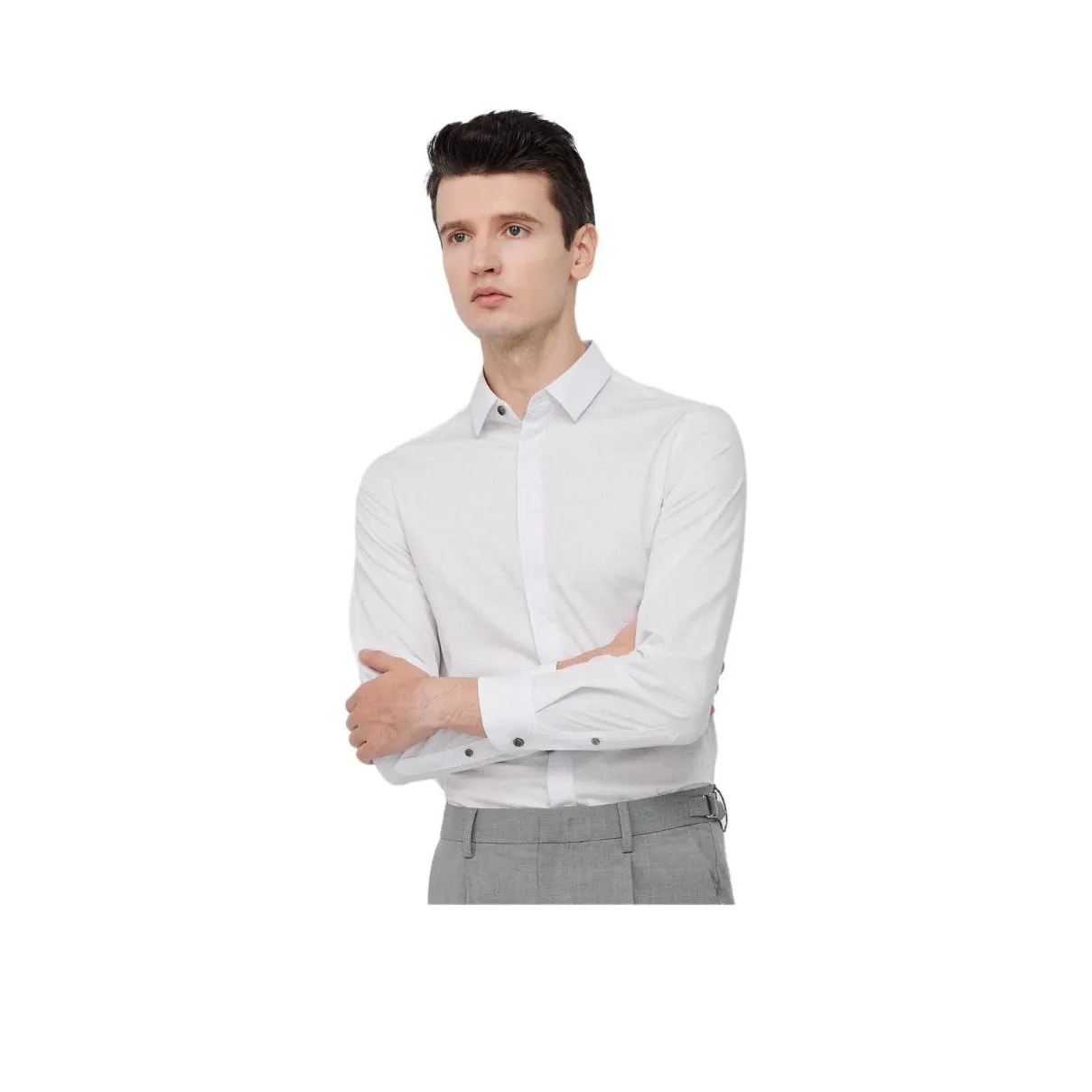 JODOLL Белый с принтом Мужская рубашка