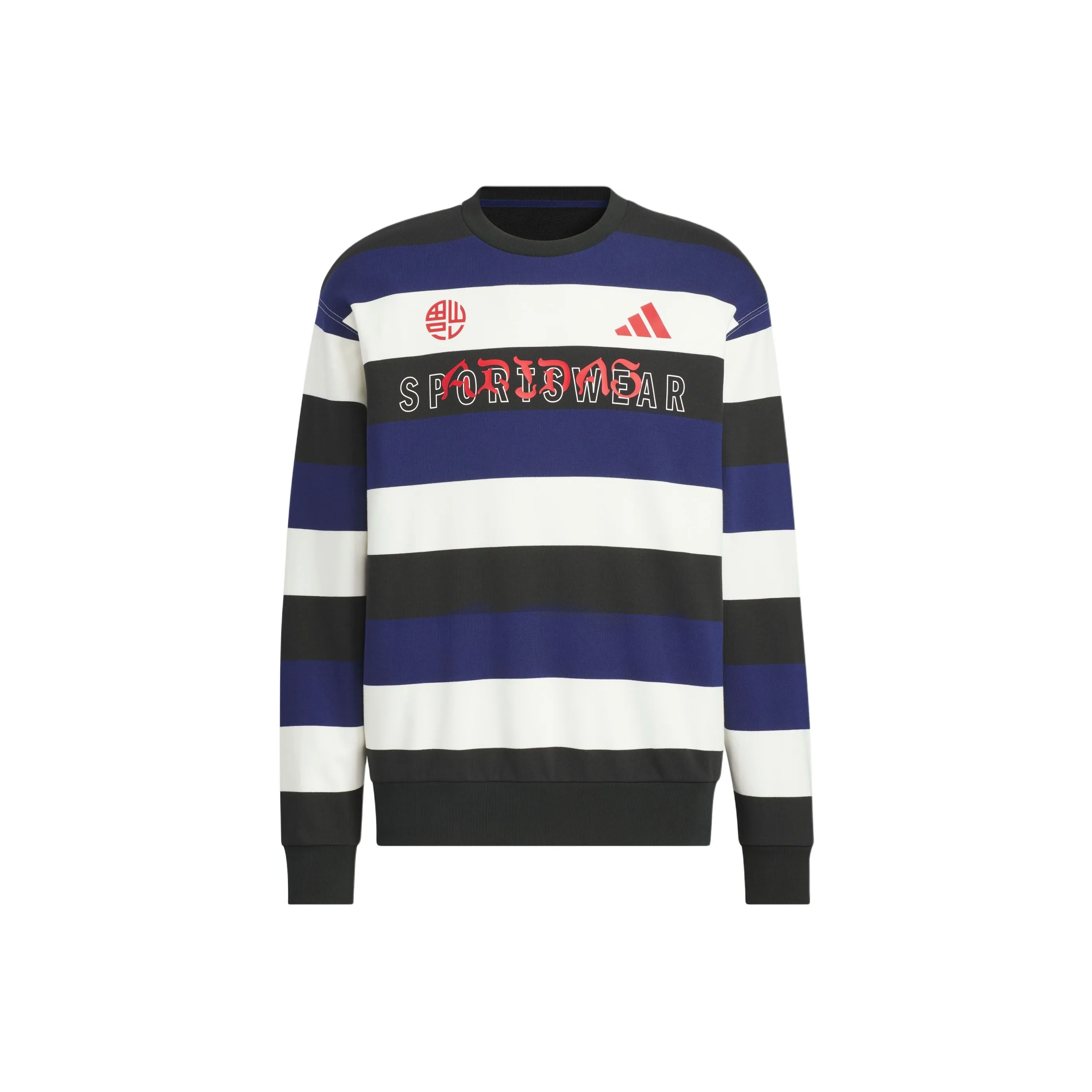 Adidas Толстовка Мужской Черный Темно-синий Нефритово-белый